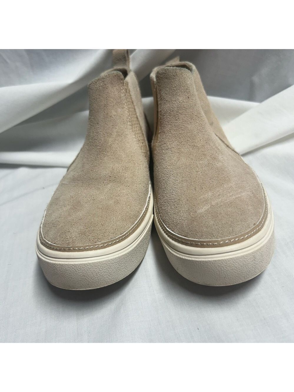 Toms Womens Bryce Beige Suede Slip On Shooties Shoes 6 - Picture 3 of 12